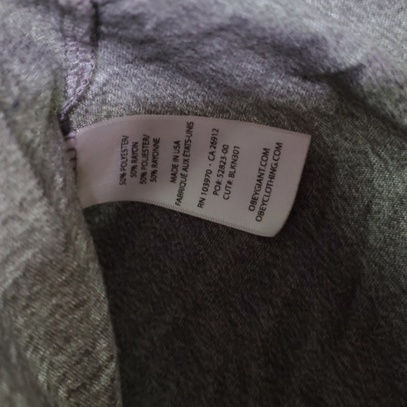 Obey Propaganda Shirt Womens Small Gray Andre Eyes Logo Short Sleeve Crewneck - Picture 5 of 7